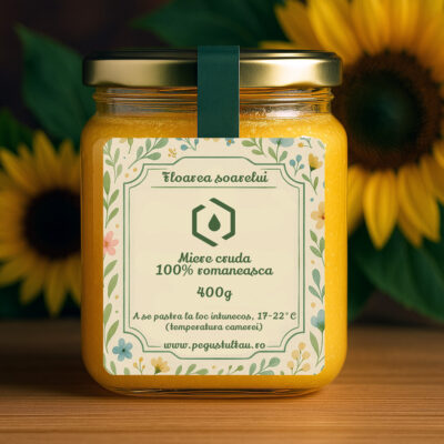 Miere cruda de floarea soarelui, 2024, 400g