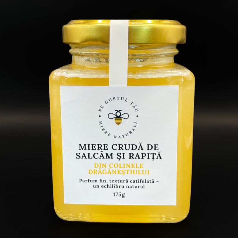 Set cadou miere crudă și polen – 3 borcane, cutie premium - imagine 4