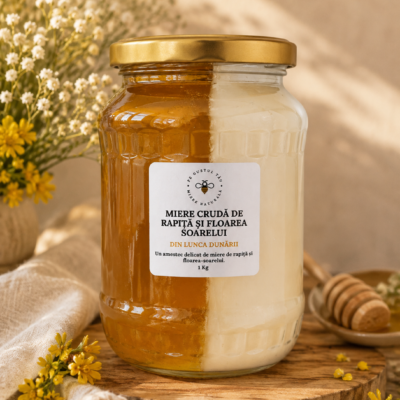 Miere cruda de rapita si floarea soarelui - 1 Kg
